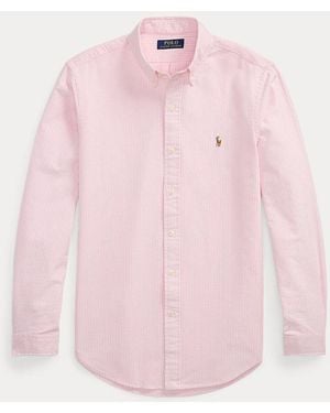 Polo Ralph Lauren Slim Fit Gestreept Oxford Overhemd - Roze