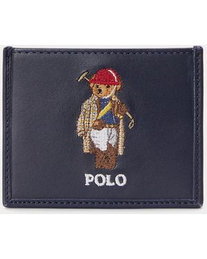 Ralph Lauren Polo Bear Leather Card Case - Blue