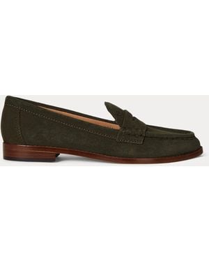 Ralph Lauren Wildlederloafer Wynnie - Grün