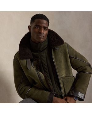 Polo Ralph Lauren Shearling Flight Jacket - Brown