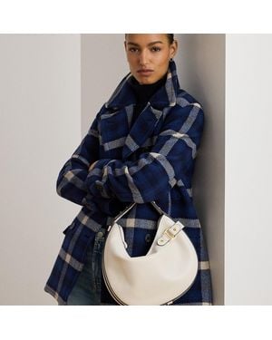 Ralph Lauren Leather Large Tasha Shoulder Bag - Blue