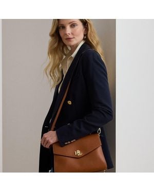 Ralph Lauren Leather Medium Farrah Satchel - Brown