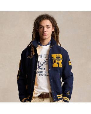 Ralph Lauren Giacca reversibile in twill e raso - Blu