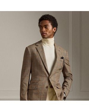 Ralph Lauren Ralph Lauren Kent Handmade Glen Plaid Suit Jacket - Brown