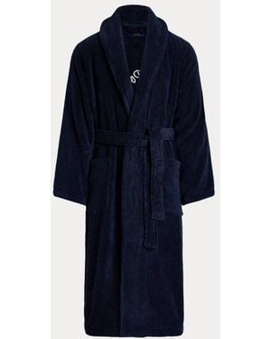 Polo Ralph Lauren Bata De Rizo De Algodón Con Logotipo - Azul