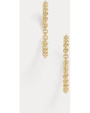 Ralph Lauren Orecchini a maglia rolò placcati oro - Bianco
