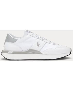 Ralph Lauren Train 89 Leather And Oxford Trainer - White