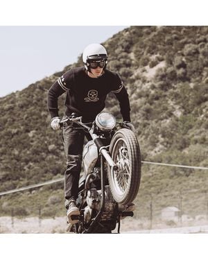RRL Pull En Laine À Patch Tête De Mort - Marron