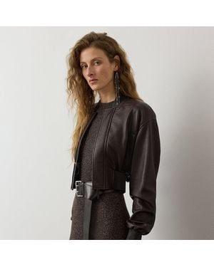 Ralph Lauren Noland Lamsleren Pilotenjack - Zwart