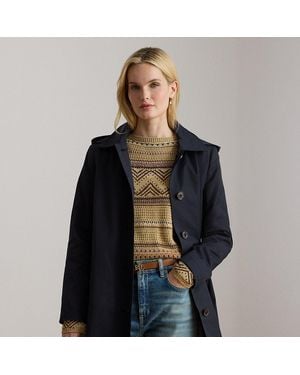 Ralph Lauren Hooded Cotton-blend Balmacaan Coat - Black