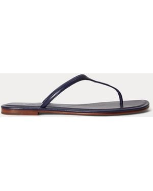 Polo Ralph Lauren Polo Play Leather Thong Sandal - Brown