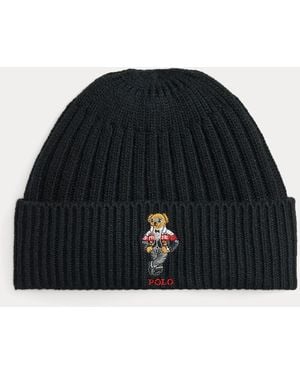 Polo Ralph Lauren Polo Bear Rib-Knit Beanie - Black