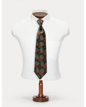 RRL Handmade Silk Jacquard Tie - White