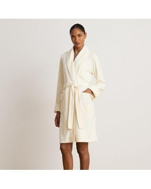 Ralph Lauren Bata De Microfelpa Con Cuello Chal - Neutro
