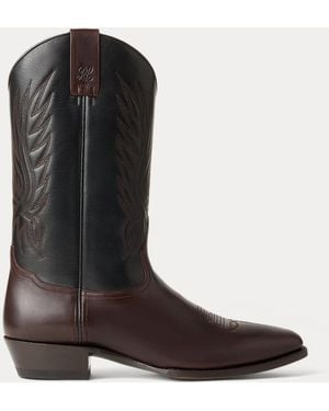 Ralph Lauren Stivali western in pelle - Nero