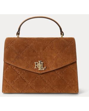 Ralph Lauren Bolso Satchel Farrah Mediano De Ante - Marrón