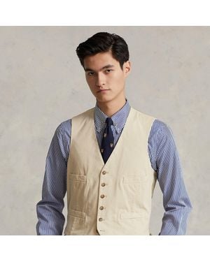 Ralph Lauren Garment-Dyed Stretch Chino Vest - Blue