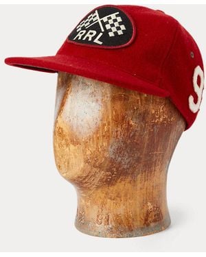 RRL Logo-patch Wool-blend Felt Ball Cap - Red