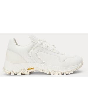 Ralph Lauren Sneaker Grayson in rete e camoscio - Bianco