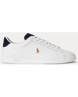 Ralph Lauren Heritage Court Ii Leather Sneaker - White