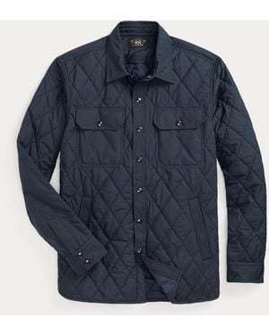RRL Quilted Overshirt - Blue