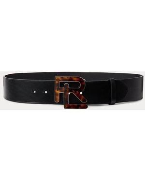 Ralph Lauren Cintura RL ampia in vacchetta - Bianco
