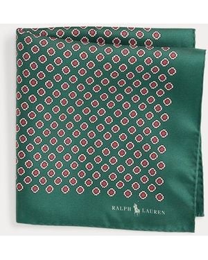 Polo Ralph Lauren Pañuelo De Bolsillo De Sarga De Seda - Verde