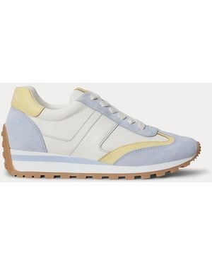 Ralph Lauren Dani Color-Blocked Leather Sneaker - White