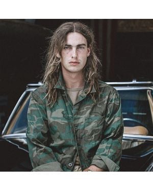 RRL Camo Ripstop Overshirt - Green