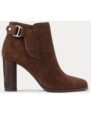 Ralph Lauren Stivaletti Tasha in camoscio - Marrone
