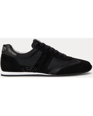 Ralph Lauren Dani Embellished Low-Profile Trainer - Black