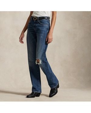 Ralph Lauren High-Rise Relaxed Straight Jean - Blue