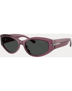 Ralph Lauren Stirrup Rectangle Sunglasses - Purple