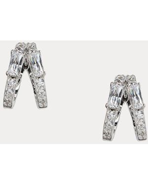 Ralph Lauren Geteilte Creolen Aus Sterlingsilber - Weiß