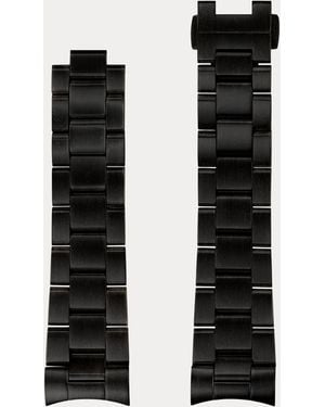 Ralph Lauren 45 Mm Zwarte Verouderde Stalen Armband