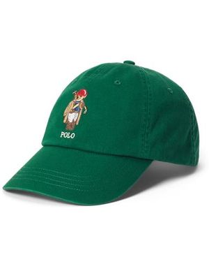 Polo Ralph Lauren Cappellino Polo Bear in twill di cotone - Verde
