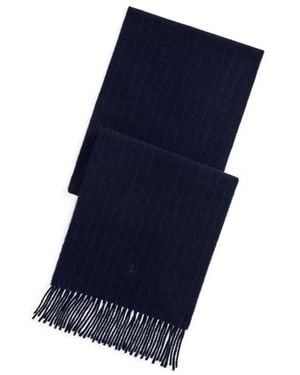 Polo Ralph Lauren Sciarpa gessata in cashmere e lana - Blu