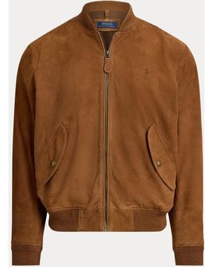 Polo Ralph Lauren Suede Flight Jacket - Brown