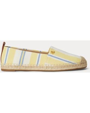 Ralph Lauren Cameryn Iii Striped Canvas Espadrille - Natural