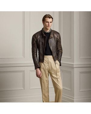 Ralph Lauren Hand-Tailored Silk Suit Trouser - Natural