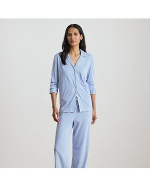 Ralph Lauren Pigiama in jersey di cotone a righe - Blu