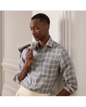 Ralph Lauren Plaid Linen Twill Shirt - Grey