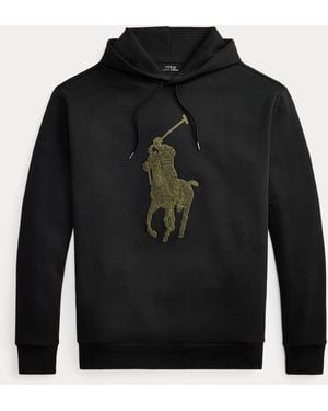 Ralph Lauren Big Pony Double-Knit Hoodie - Black