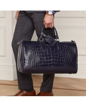 Ralph Lauren Ralph Lauren Alligator Boston Bag - Blue