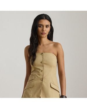 Ralph Lauren Ralph Lauren Cotton Twill Bustier - Natural