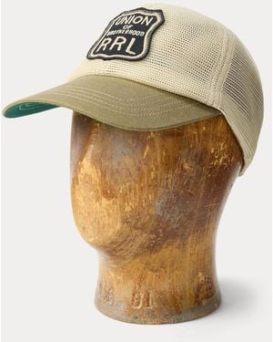 RRL Logo-Patch Mesh Trucker Cap - Metallic