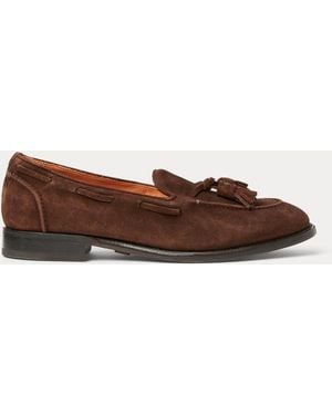 Ralph Lauren Luther Tassel Calf-Suede Loafer - Brown