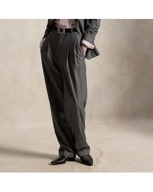 Polo Ralph Lauren Wool-Blend Bacall Trouser - Black