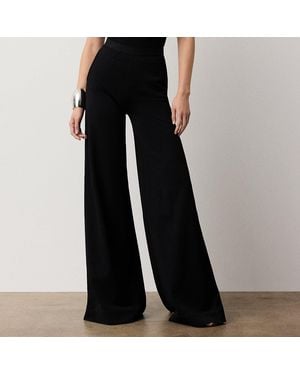 Ralph Lauren Beonca Stretch Wide-Leg Jumper Trouser - Black