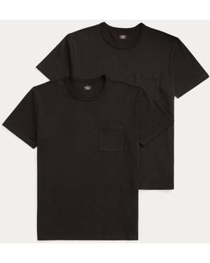 Ralph Lauren Garment-Dyed Pocket T-Shirt Two-Pack - Black